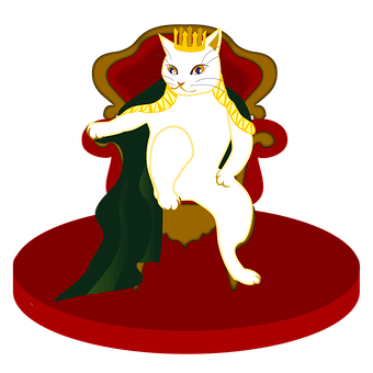 王, 猫, 権力者, 玉座, 英雄