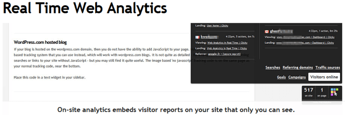 Clicky Analytics On-site Clicky Analytics On-site