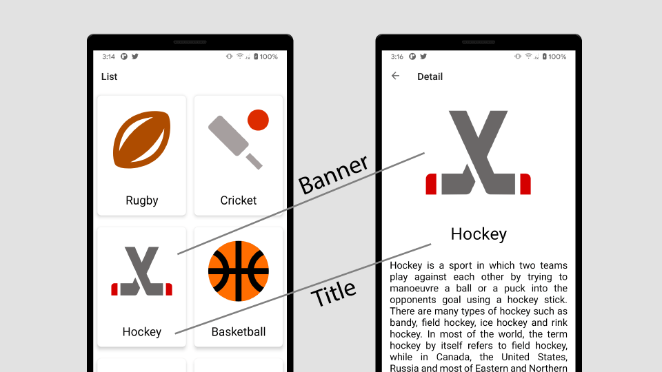 Preview image for shared element transition