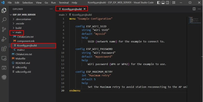 ESP32 Web Server Control Output GPIO Project Configuration