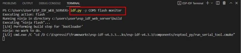 ESP32 Web Server Control Output GPIO Project Flash Chip