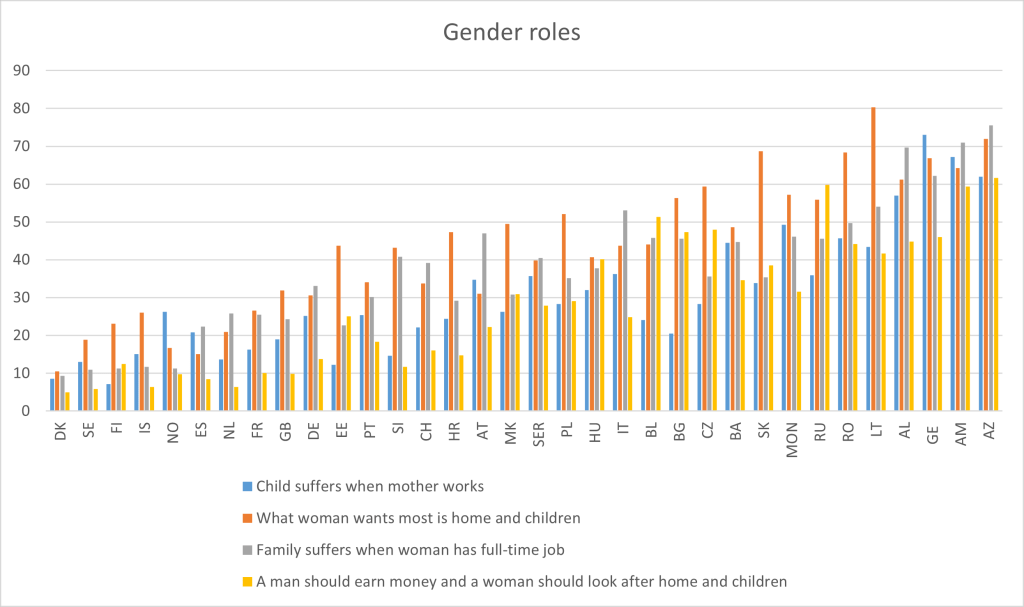 Perceptions of gender roles and the impact of women's work on family and children