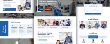 Free Plumbing Website Template
