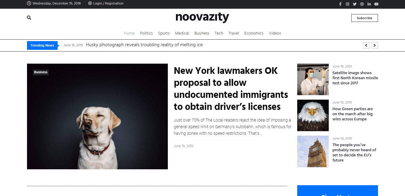 Monstroid2 WordPress magazine them