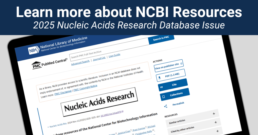 NCBI Resources Highlighted in 2025 Nucleic Acids Research Database Issue