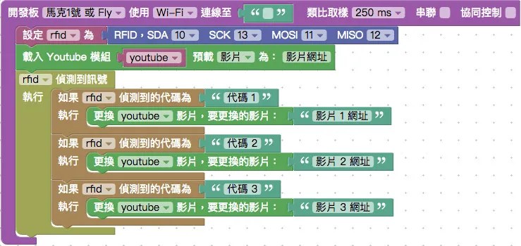 設定磁卡切換 Youtube 影片