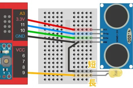 馬克一號接線超音波與 LED 燈