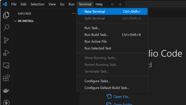 Open Terminal in Visual Studio Code