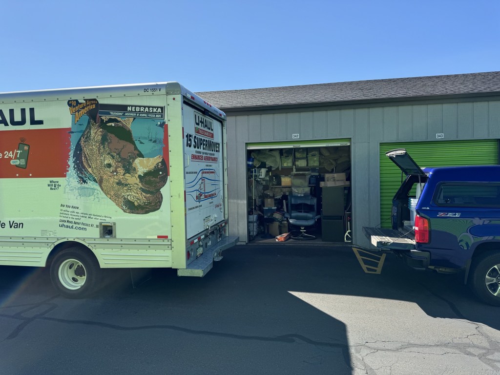 At storage unit At storage unit