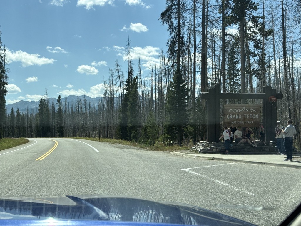 Grand Teton National Park entrance sign Grand Teton National Park entrance sign