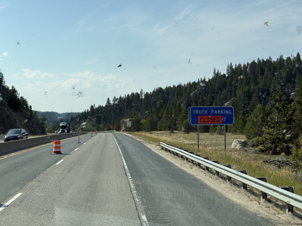 Truck parking closed on I-90 West Truck parking closed on I-90 West