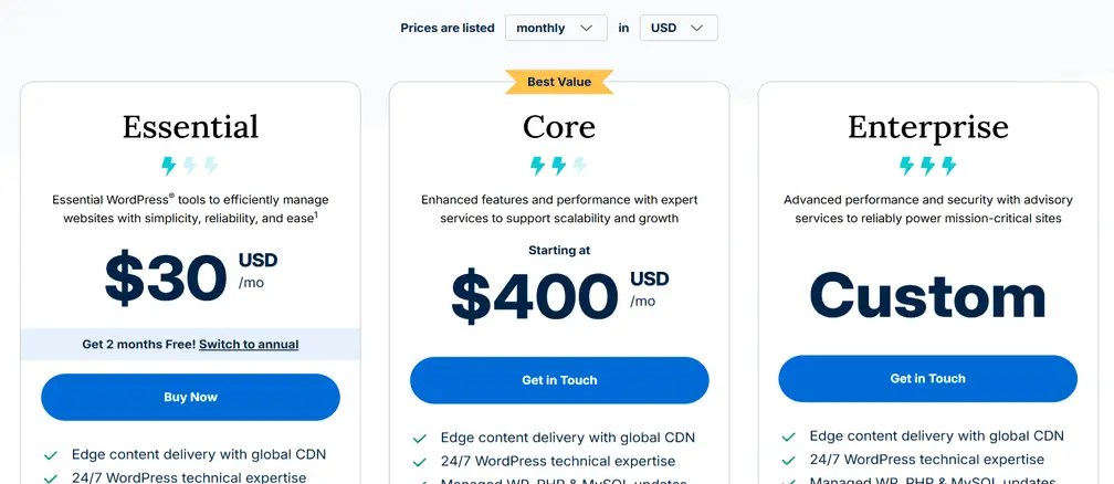 Pressable vs WP Engine: Which Hosting Provider is Better? 4 wp engine pricing plans 213