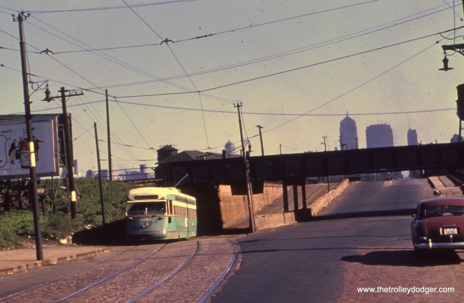 #57 - sderailway says, "rt 22 no. 4276 southbound on S. Clark St. @ 16th." (Passing under the St. Charles Air Line.)
