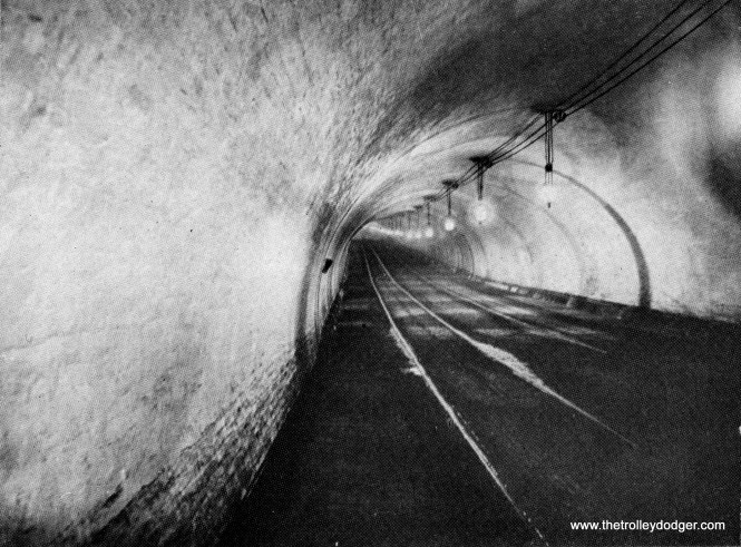 I believe this shows the Van Buren river tunnel during cable car days, prior to its lowering for use by streetcars.
