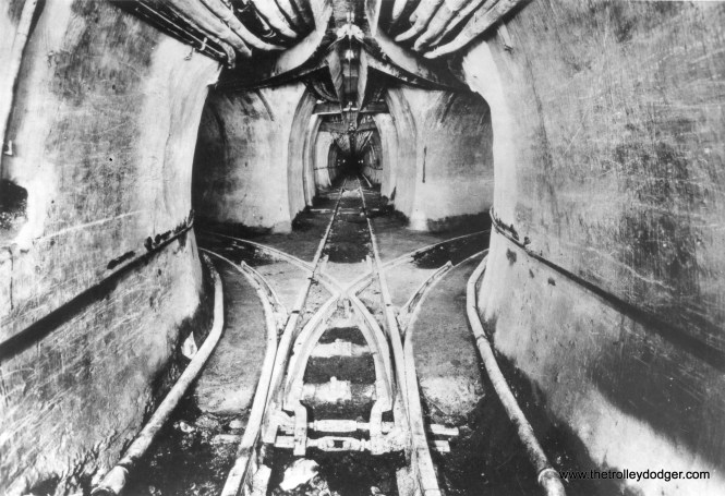 A freight tunnel intersection.