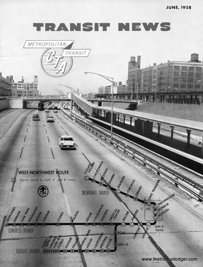 The Congress line opens in June 1958 with three branches (Congress, Douglas, and Milwaukee).