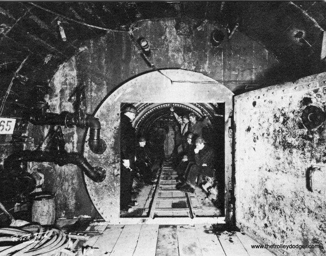 An air lock used in subway construction.