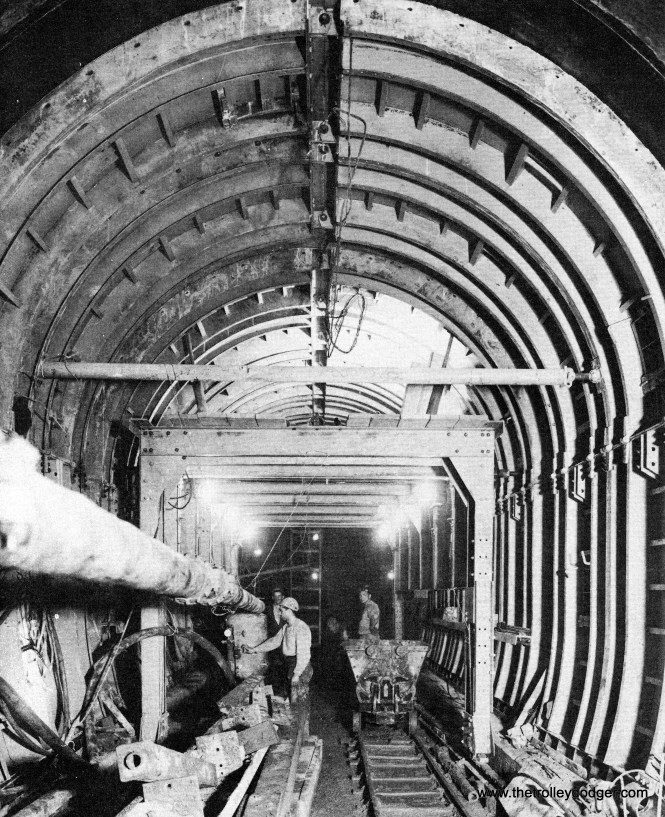 An air lock used in subway construction.