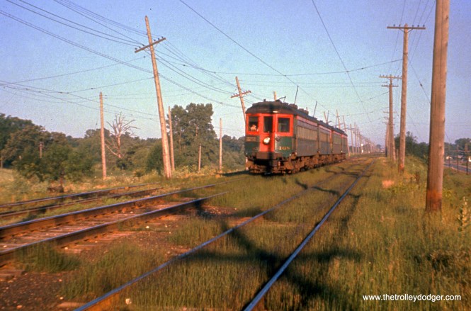 NSL 168 is eastbound on the Mundelein branch on July 21, 1960. (Joseph Canfield Photo)