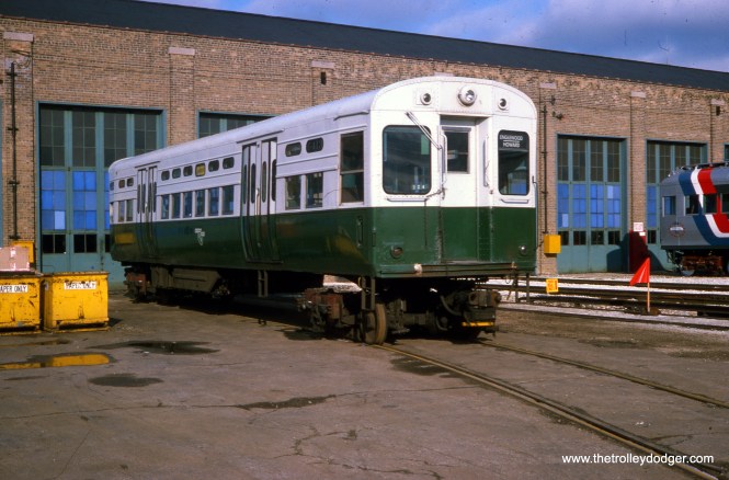 CTA 6413 at Skokie Shops on January 26, 1975. (Ronald J. Sullivan Photo)