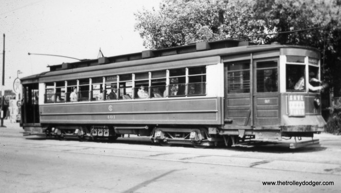CSL 401 at Cicero and Belden in May 1946.