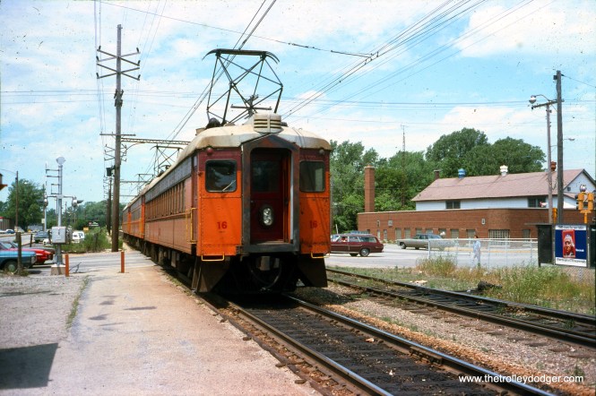 South Shore Line car 16 in July 1977.