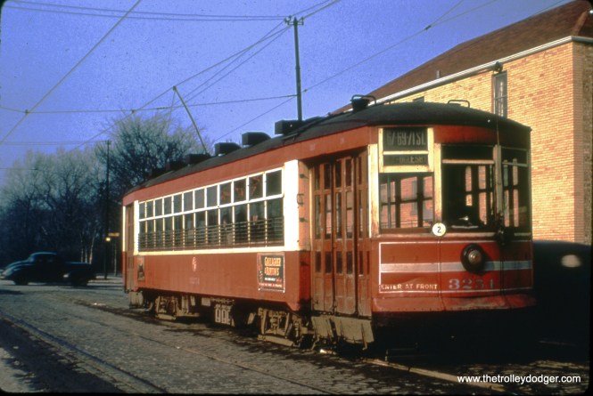 CTA 3254 at 71st and California on February 3, 1953.