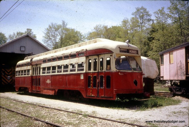 This is a former Toronto PCC streetcar, but I have no other information about the picture.