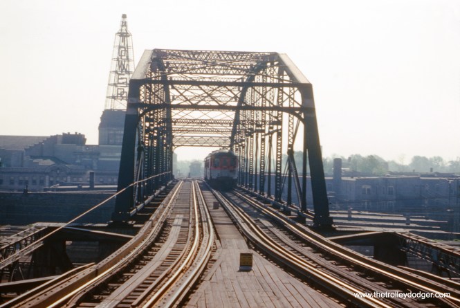 The "L" and bridge on this portion of the Jackson Park branch has since been cut back to Cottage Grove. (William C. Hoffman Photo)