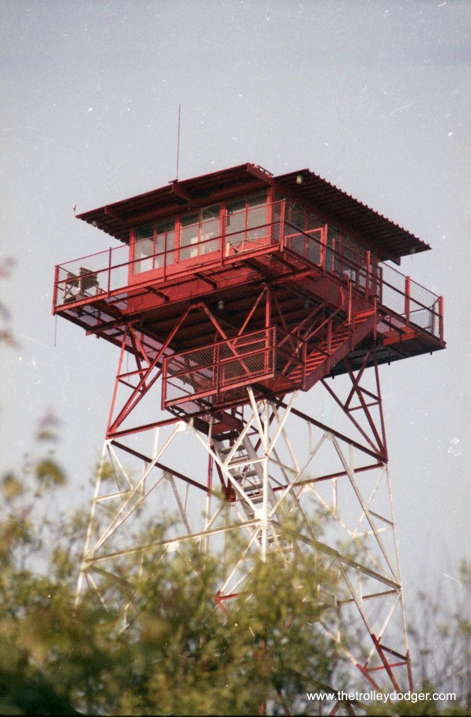 Fire tower of some BWI tower (I don't know which) on the glide path to BWI at Stoney Run