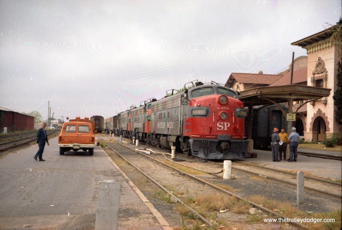 SP Sunset Limited, location ? Update: Ken Briers says the SP shots in the most recent batch look like San Antonio. Makes sense to me, as the train would have laid over here long enough for me to get off and take photos. Ken usually knows what he is talking about.