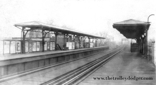 I recently purchased this "real photo postcard," and the seller said this was the Harvard station on the Englewood branch of the "L". However, closer inspection of the photo shows that this is actually the Princeton station, which opened in 1905, and closed in 1949 as part of the CTA's restructuring of north-south service.