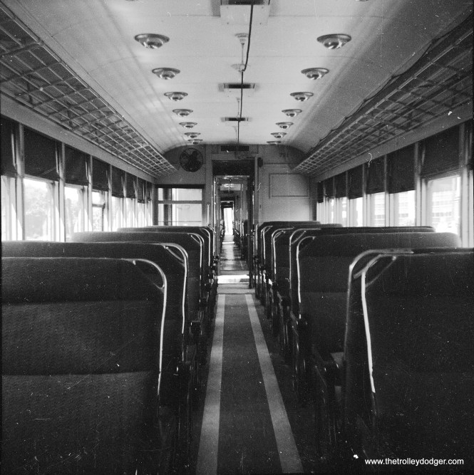 The interior of car 721. (Robert D. Heinlein Photo)