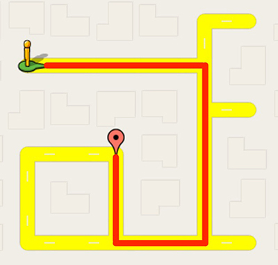 Blockly Games 迷宮,第七關路徑提示