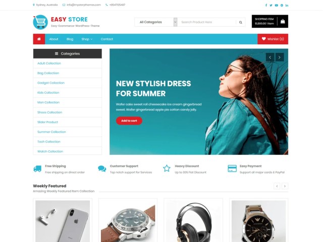 Fastest E-commerce theme: Easy Store