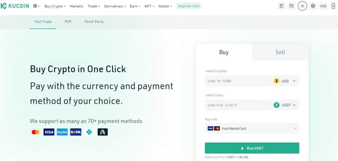 buying crypto with fast trade