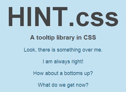 Create Animated Tooltips With Pure CSS/CSS3 – Hint.css
