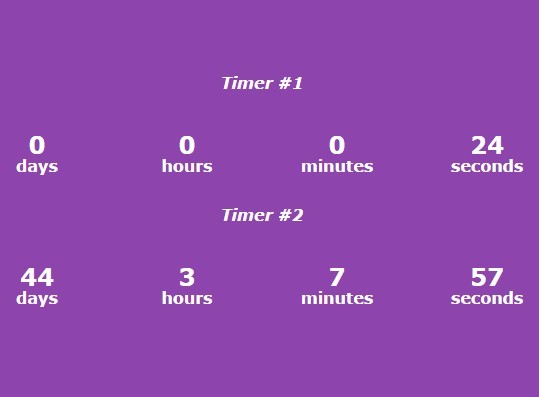 Simplest JavaScript Countdown Timer – pureJSTimer