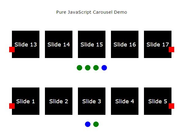Touch-enabled Pure JavaScript Carousel