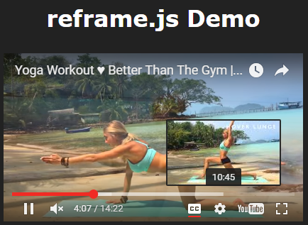Lightweight JS Library For Responsive Embedded Content – reframe.js