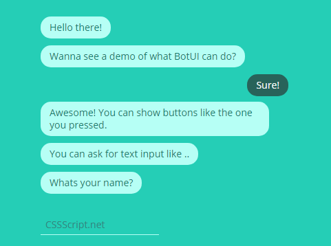 Minimal JavaScript Chat Bot Framework – BotUI