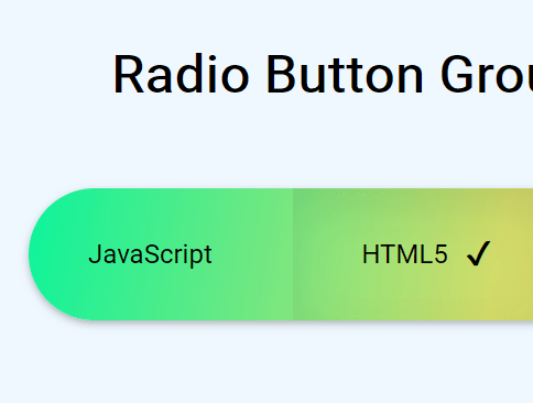 Radio Input Based Toggle Button Group With Pure CSS