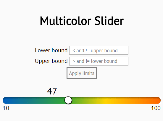 Gradient Slider Control In Pure JavaScript – slider.js