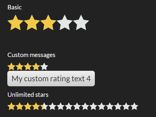 Interactive Star Rating Component With Pure JavaScript – rater-js