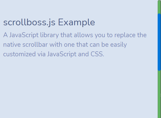 Advanced Custom Scrollbar Javascript Library – scrollboss.js