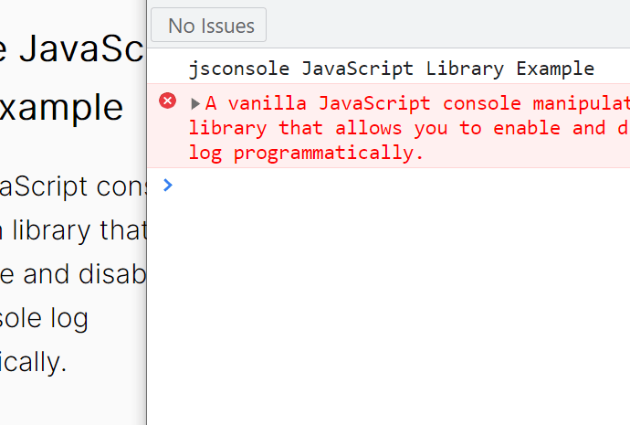 Enable & Disable Console Log With The jsconsole Library