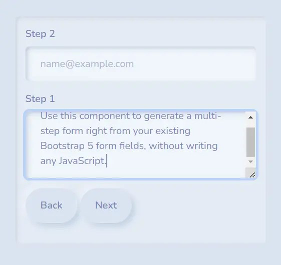 Easy Multi-step Form Component For Bootstrap 5