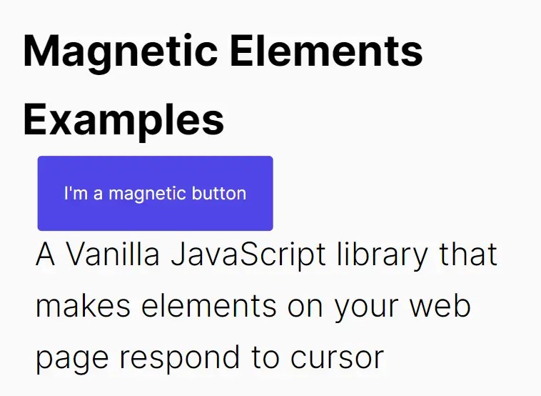 Create Cursor-Attracted Elements With Magnetic Elements Library