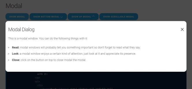 Mgplus CSS Framework Modal
