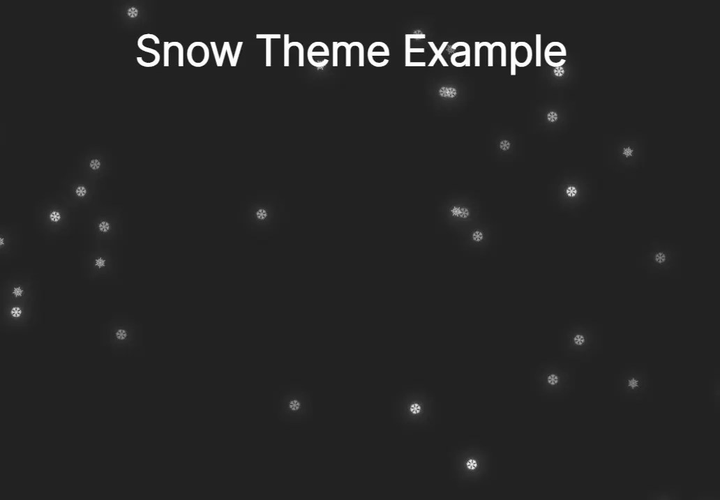 Add Snowfall to Your Website with Snow Theme
